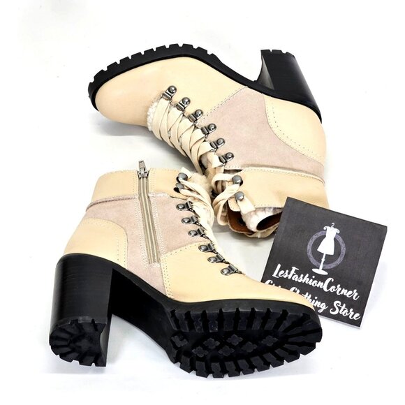 NWOB Frye and Co. Women's Beige Suede Rayner Hiker Casual Dress Boots Sz 7M 1772 - Picture 7 of 13